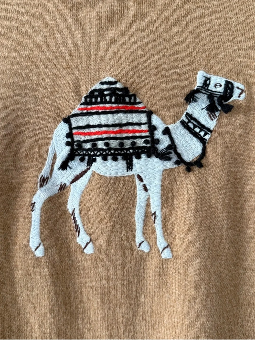 J. Crew Camel Cashmere-Blend Crewneck Sweater